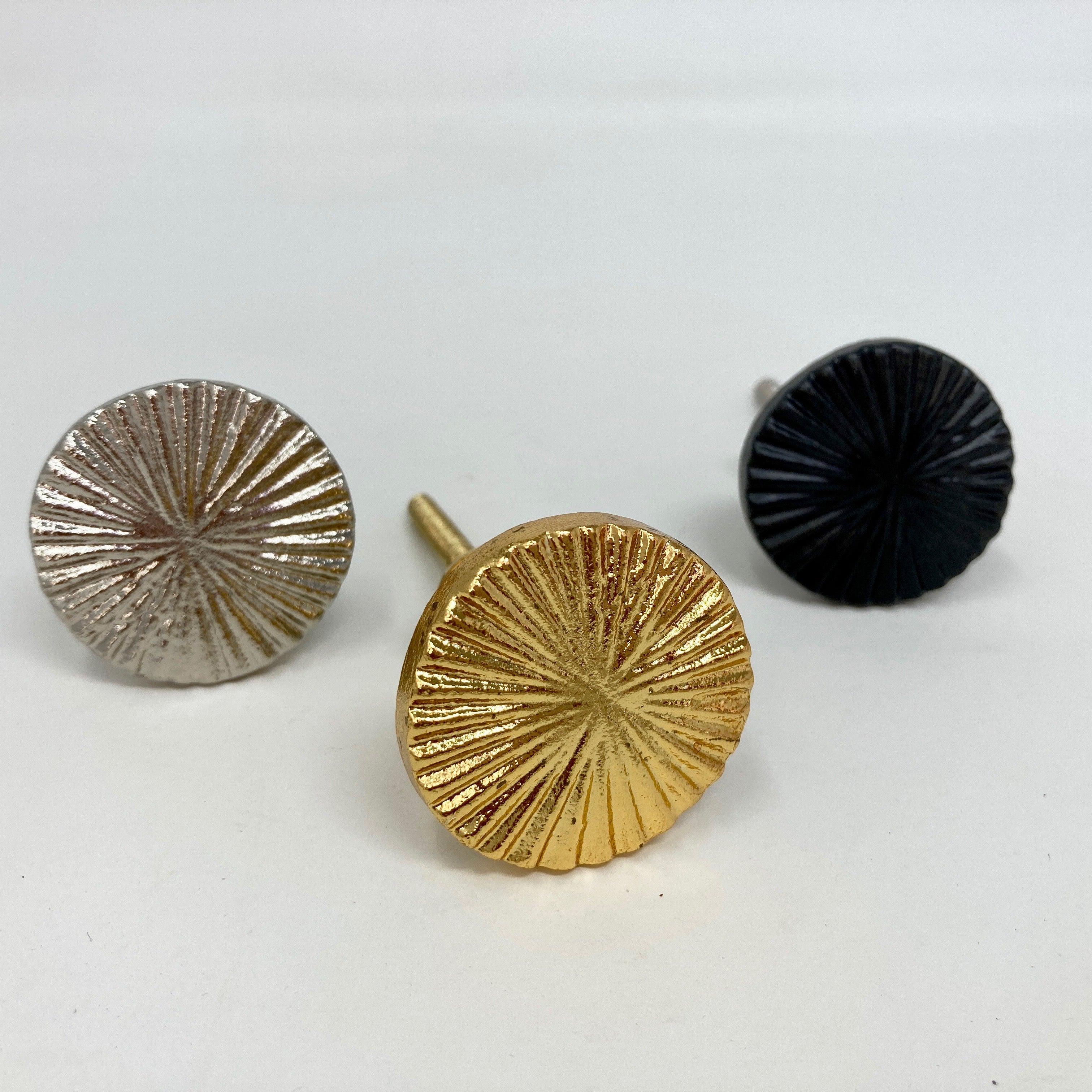 Gold Vintage Art Deco Fan Drawer Knob