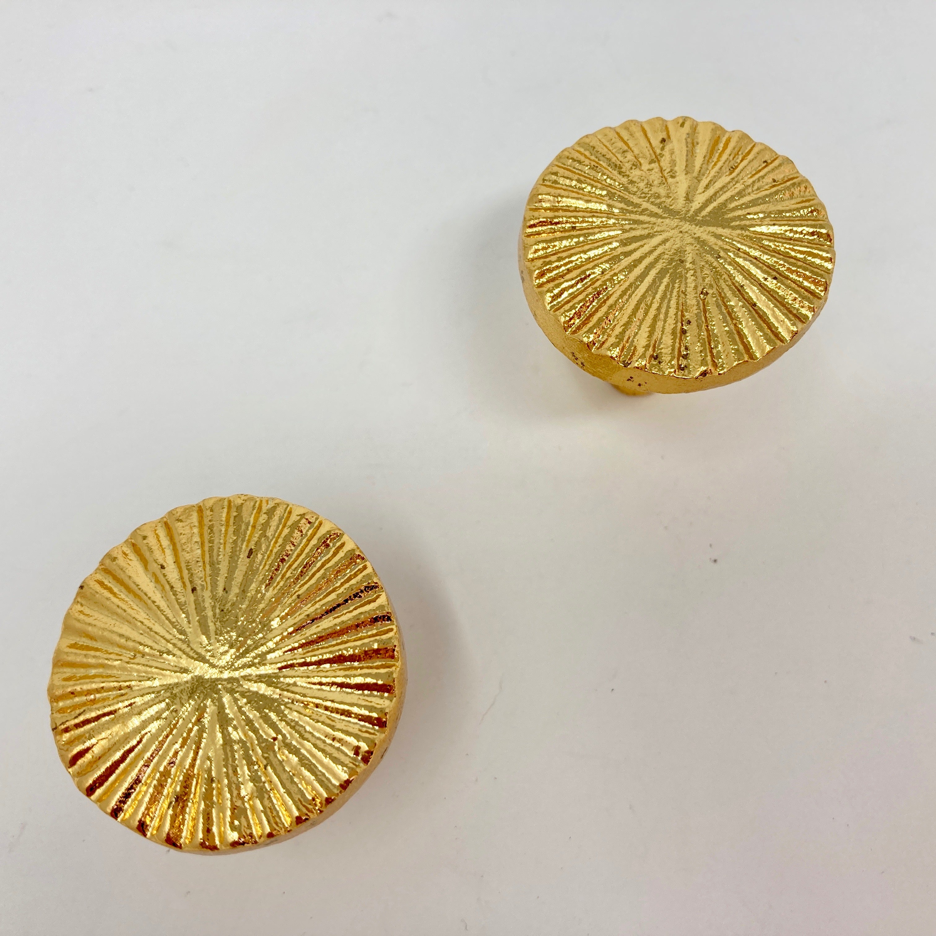 Gold Vintage Art Deco Fan Drawer Knob