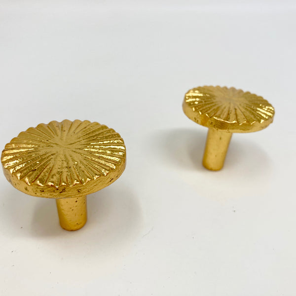 Gold Vintage Art Deco Fan Drawer Knob