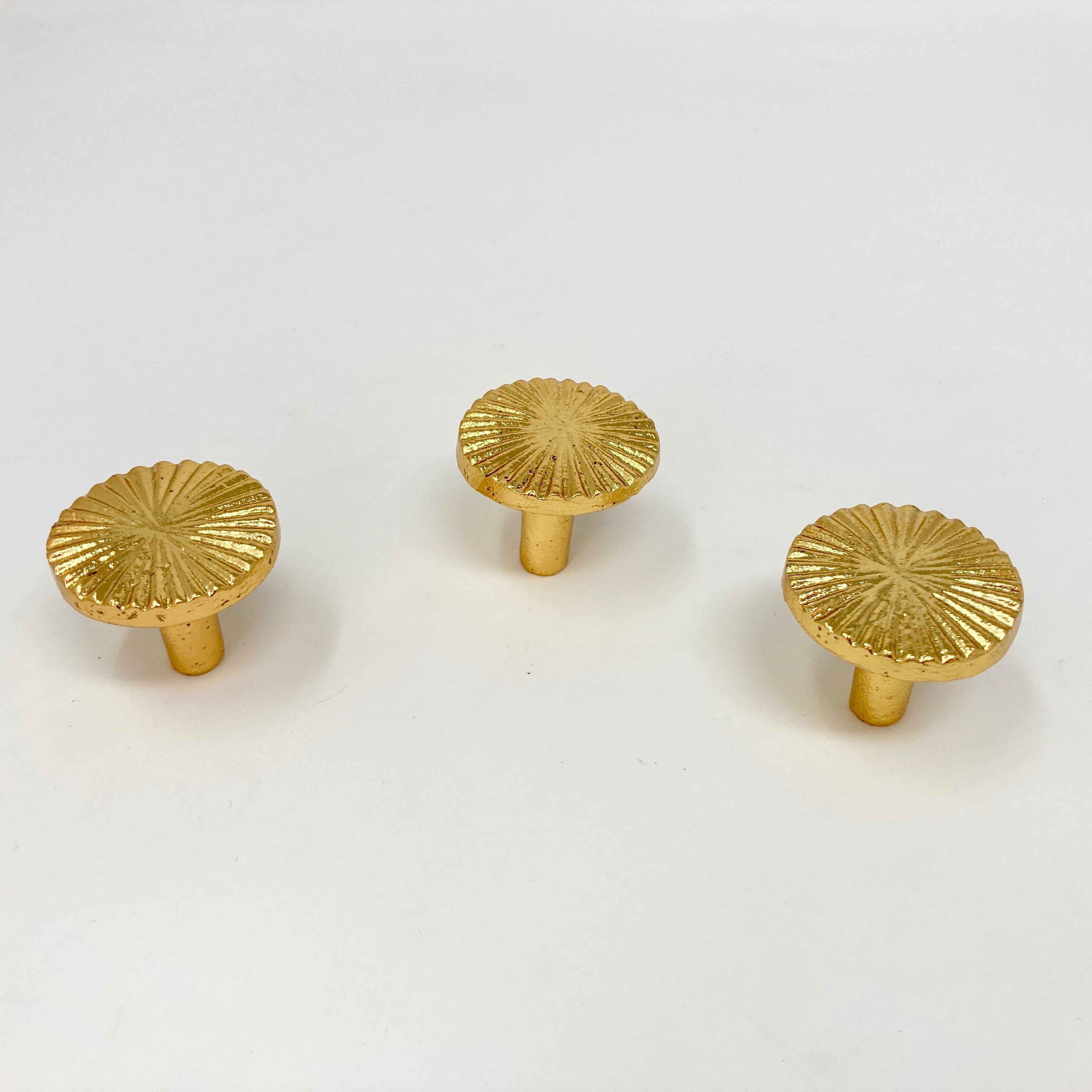 Gold Vintage Art Deco Fan Drawer Knob