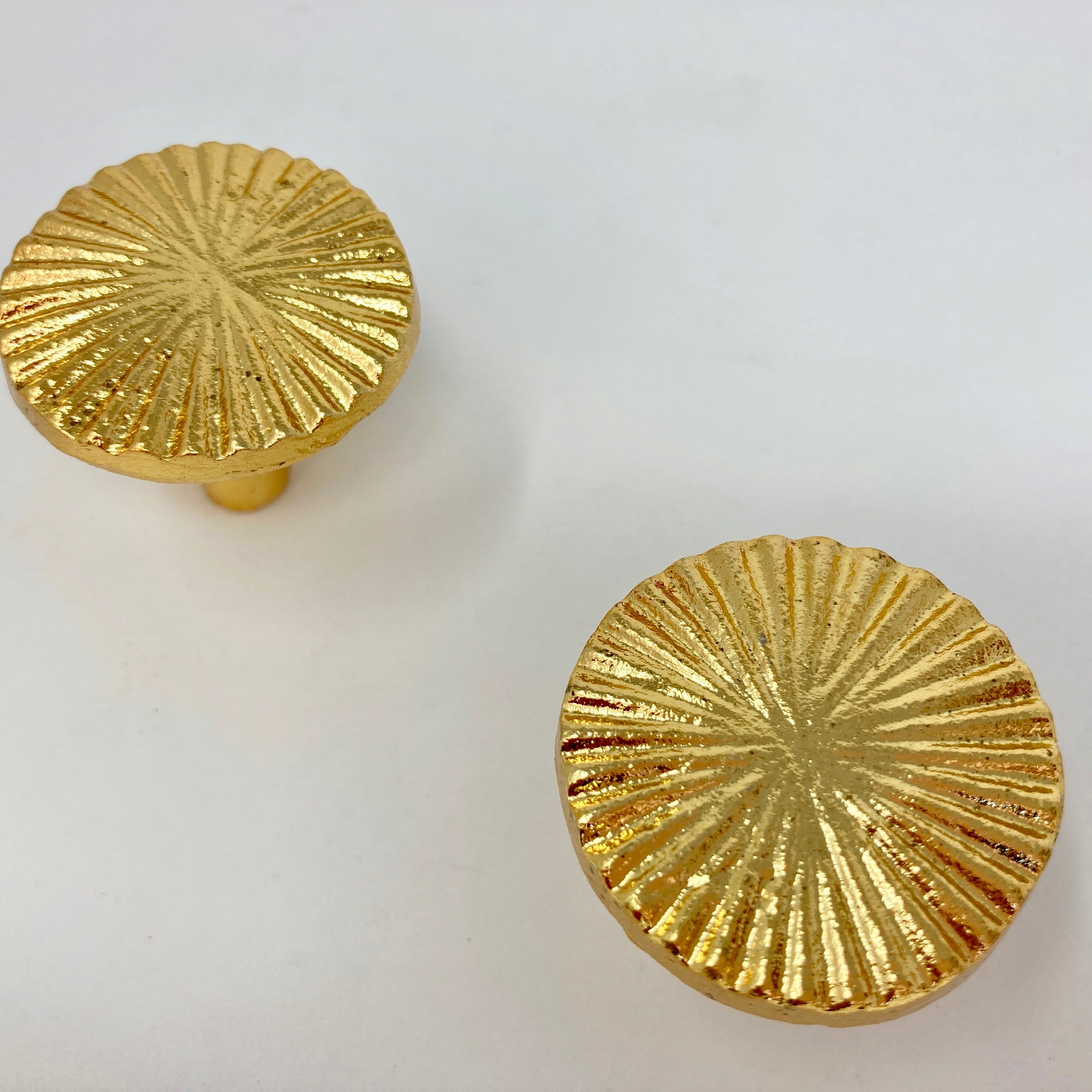 Gold Vintage Art Deco Fan Drawer Knob