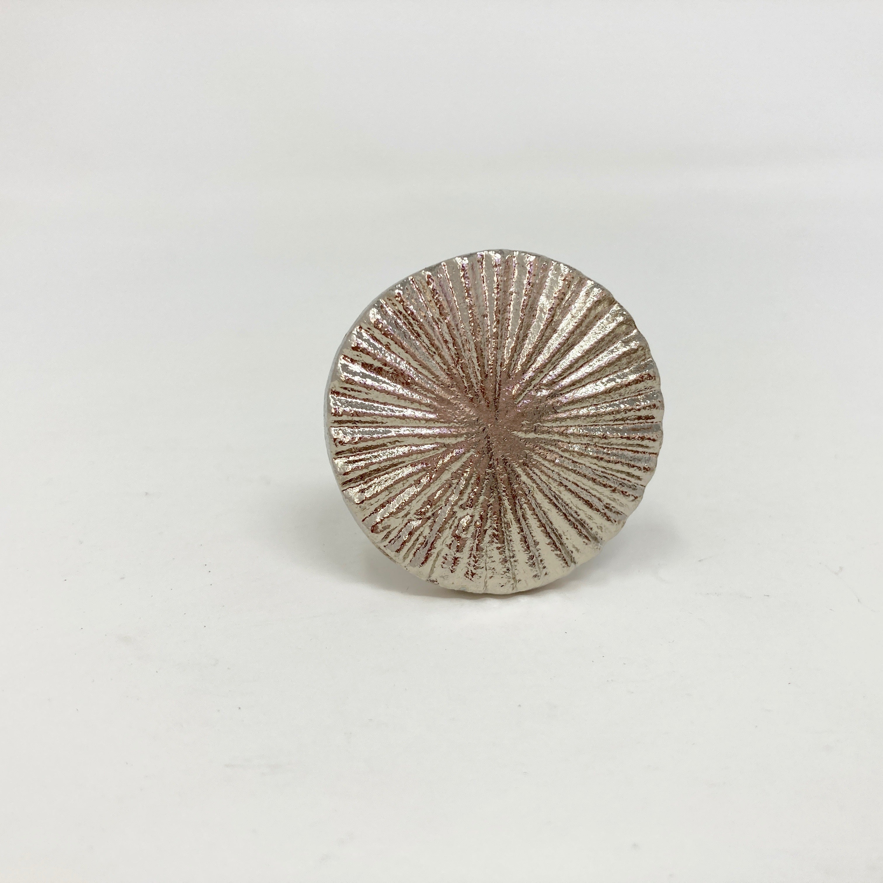 Silver Vintage Art Deco Fan Drawer Knob