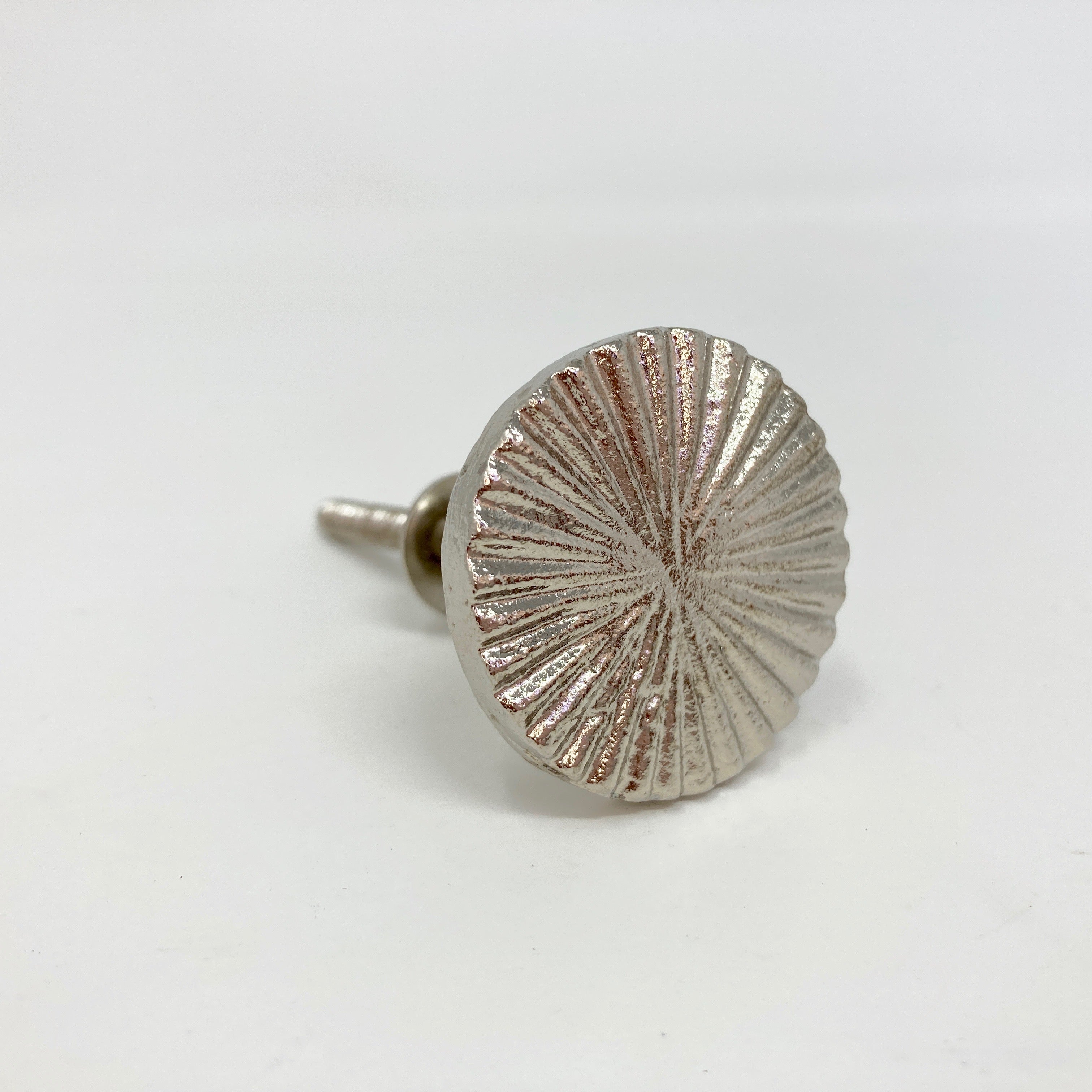 Silver Vintage Art Deco Fan Drawer Knob