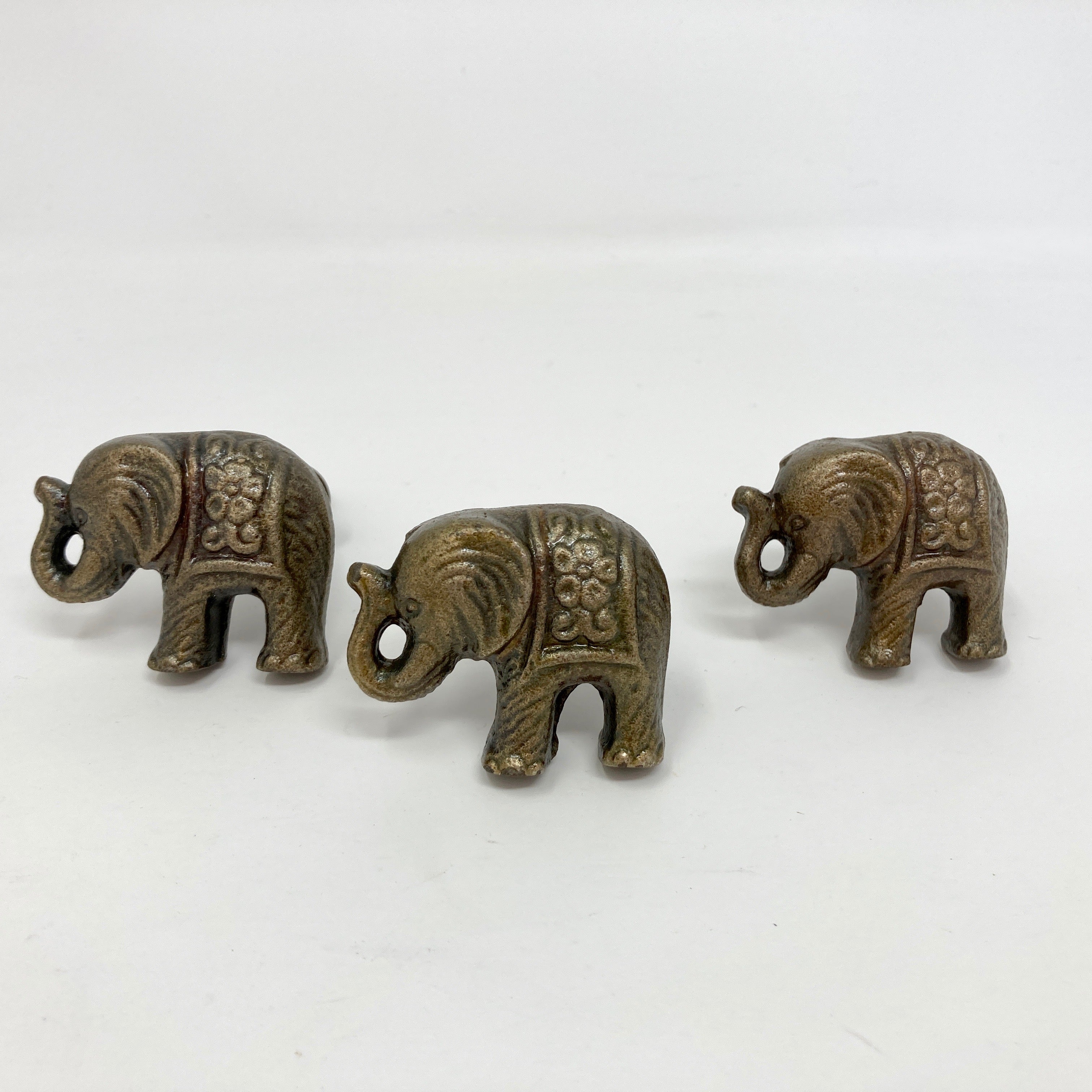 Antique Bronze Elephant Drawer Knob