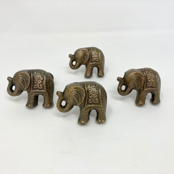 Antique Bronze Elephant Drawer Knob