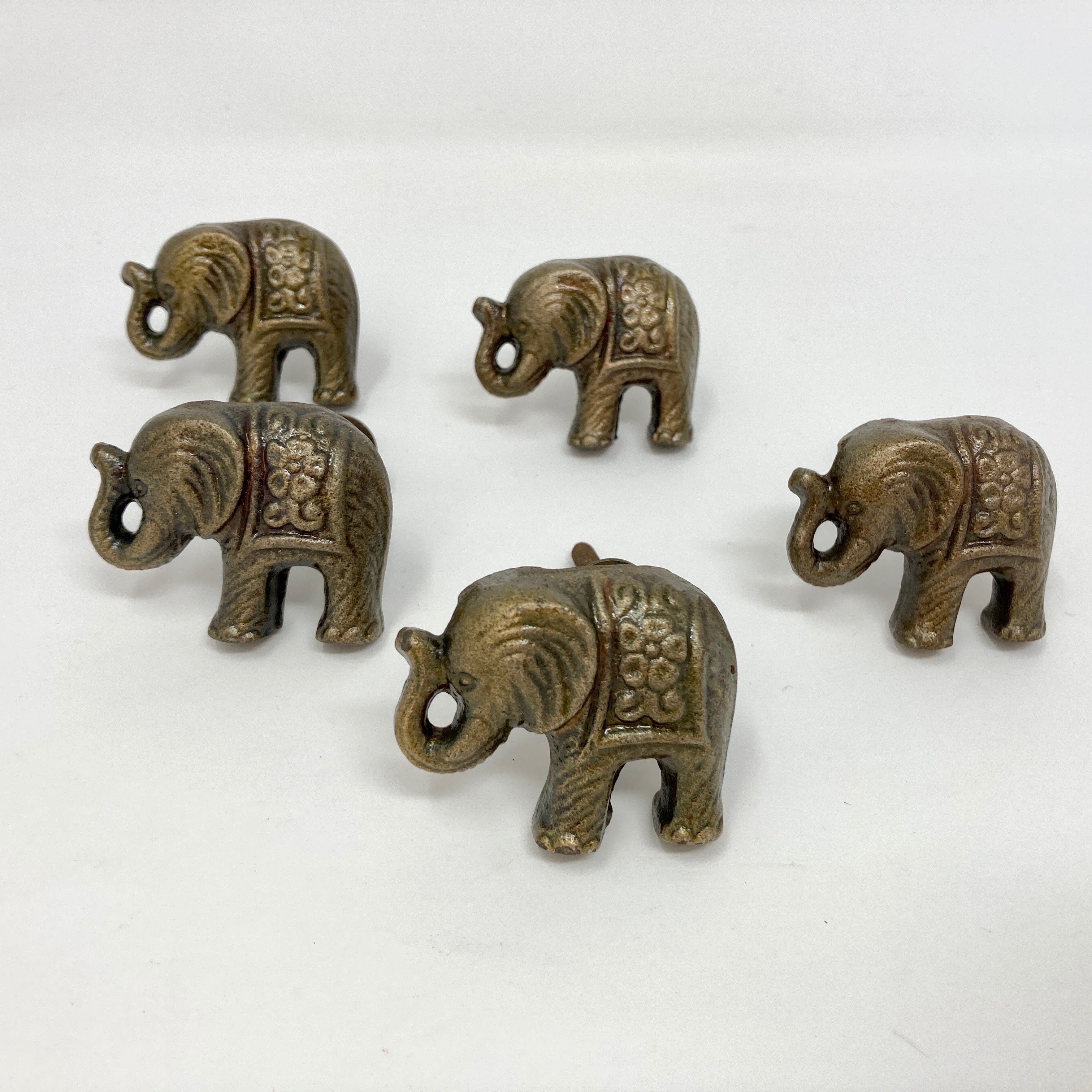 Antique Bronze Elephant Drawer Knob