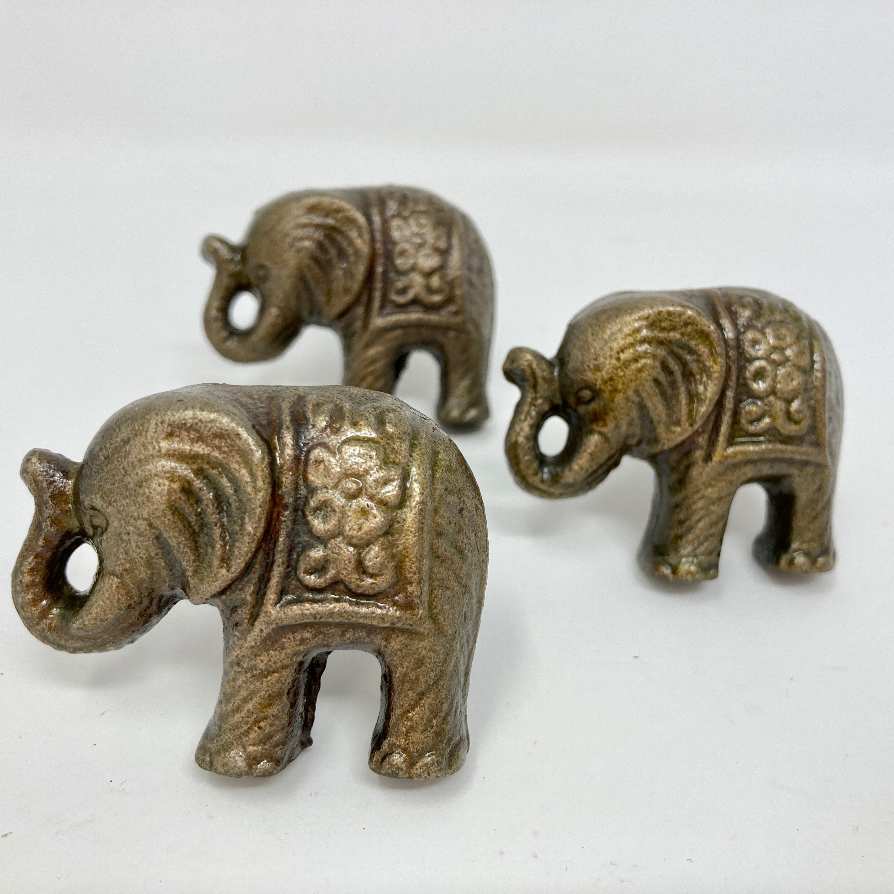 Antique Bronze Elephant Drawer Knob