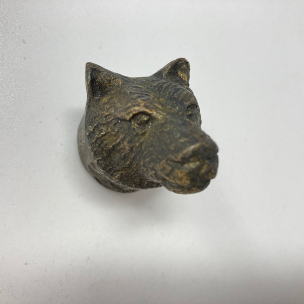 Vintage Antique Bronze Bear Head Knob