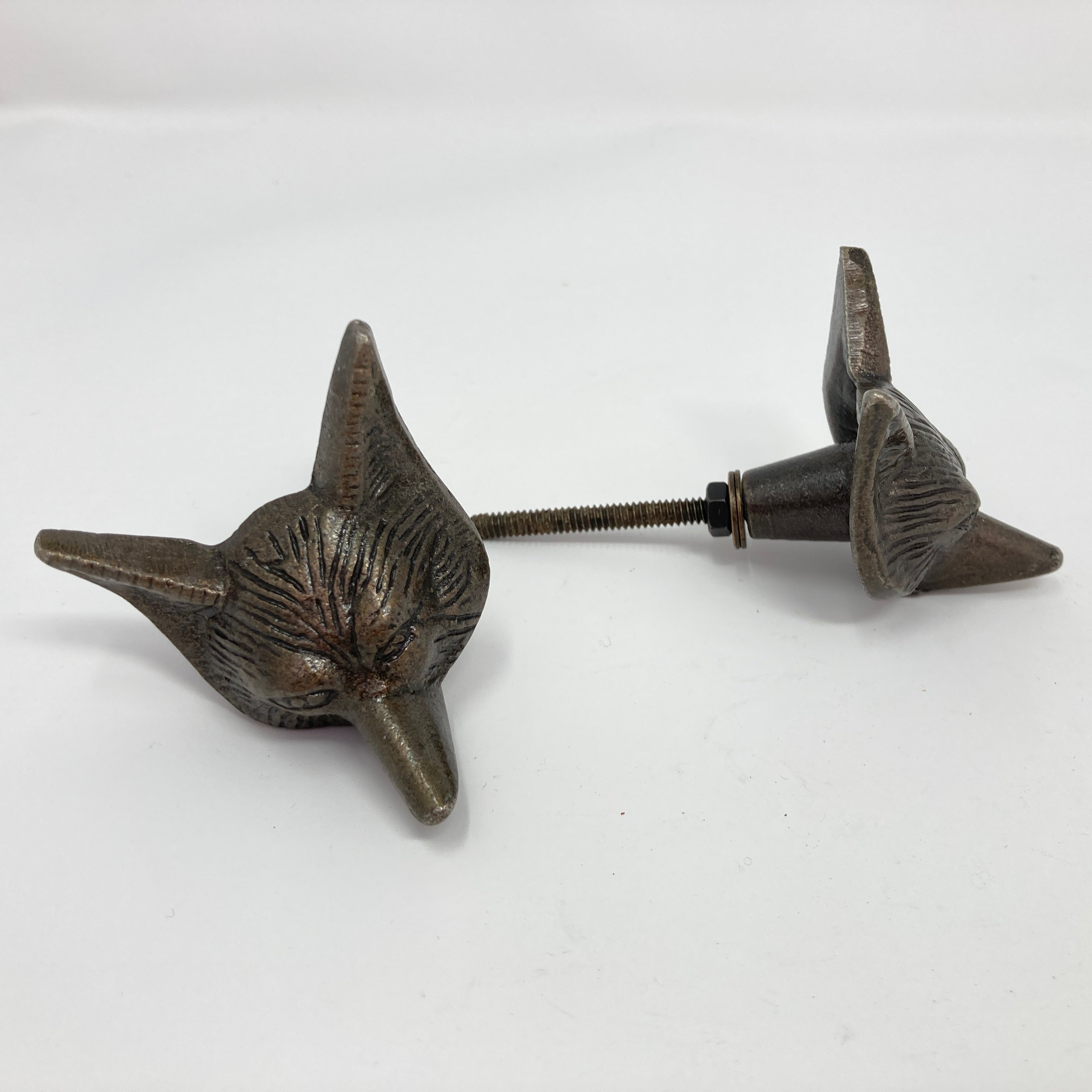 Antique Bronze Fox Head Knob