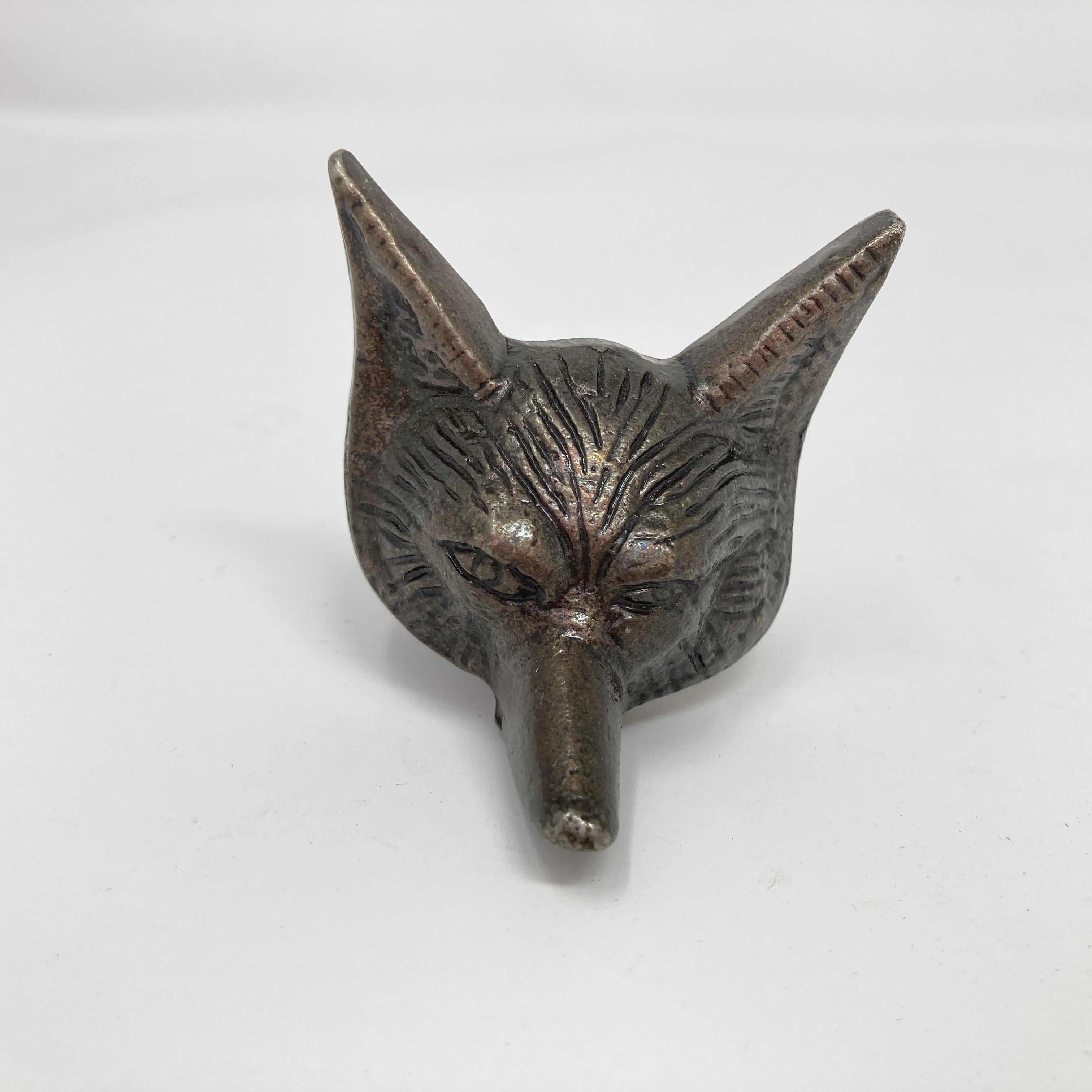 Antique Bronze Fox Head Knob