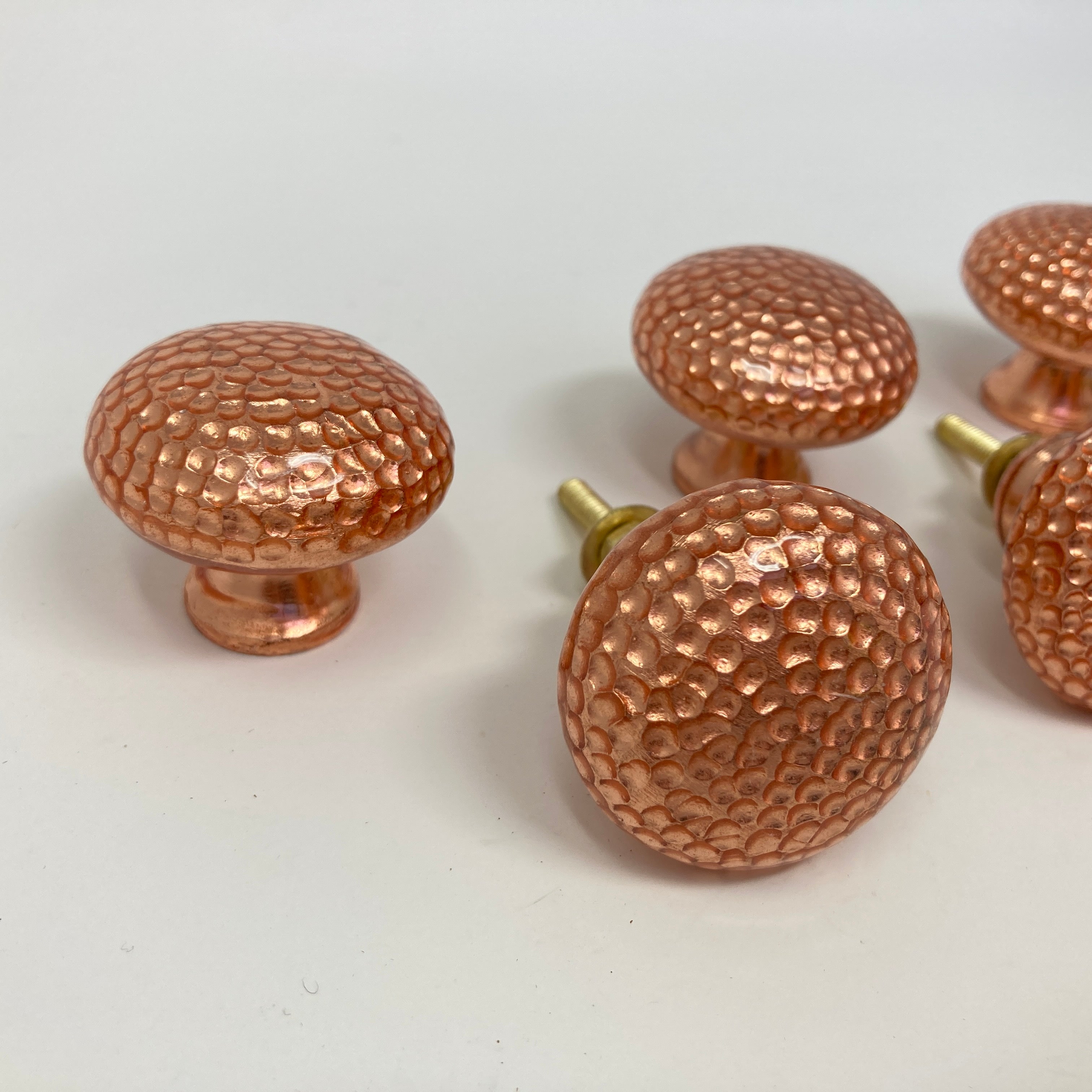 Pure Copper Handmade Hammered Round Knob