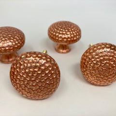 Pure Copper Handmade Hammered Round Knob