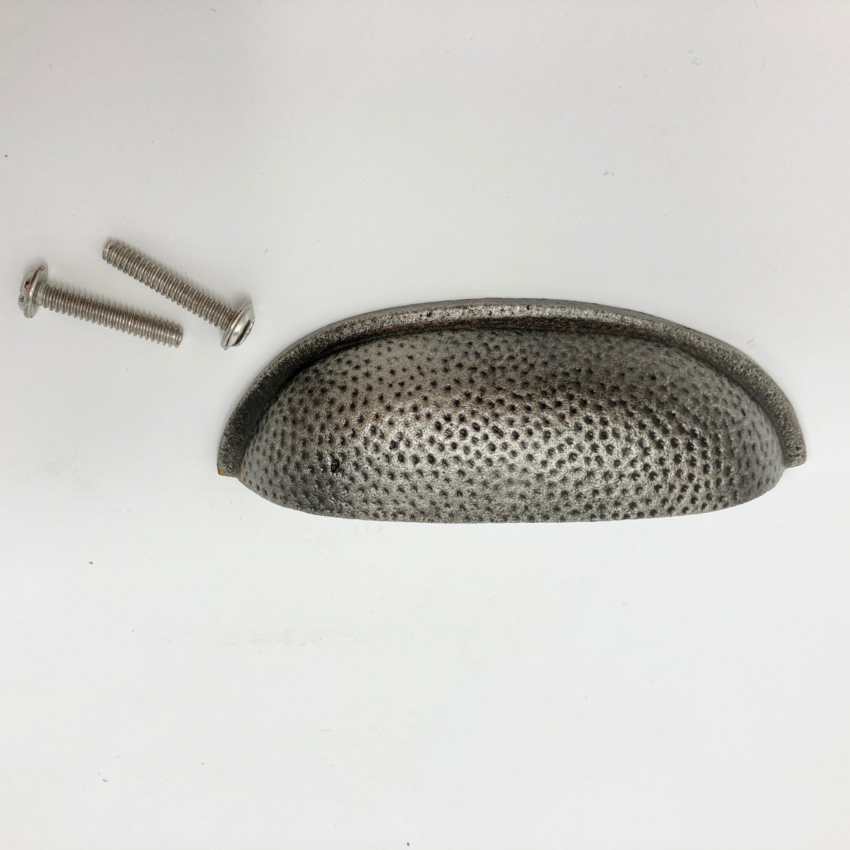 Pewter Hammered Knob & Cup Handle Cabinet - Drawer Pull Door Knob Kitchen Replacement Knob