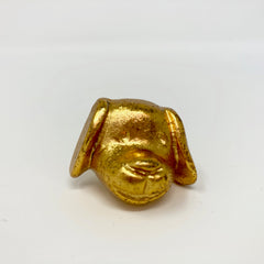 Gold Metal Dog's Head Shaped Knob