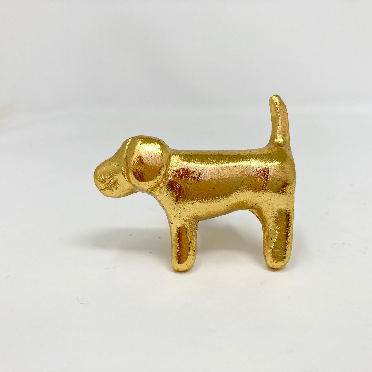 Gold Metal Dog Shaped Knob