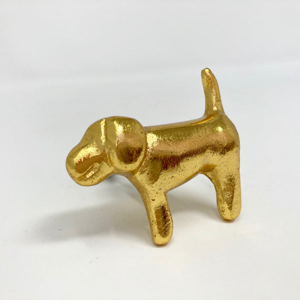 Gold Metal Dog Shaped Knob