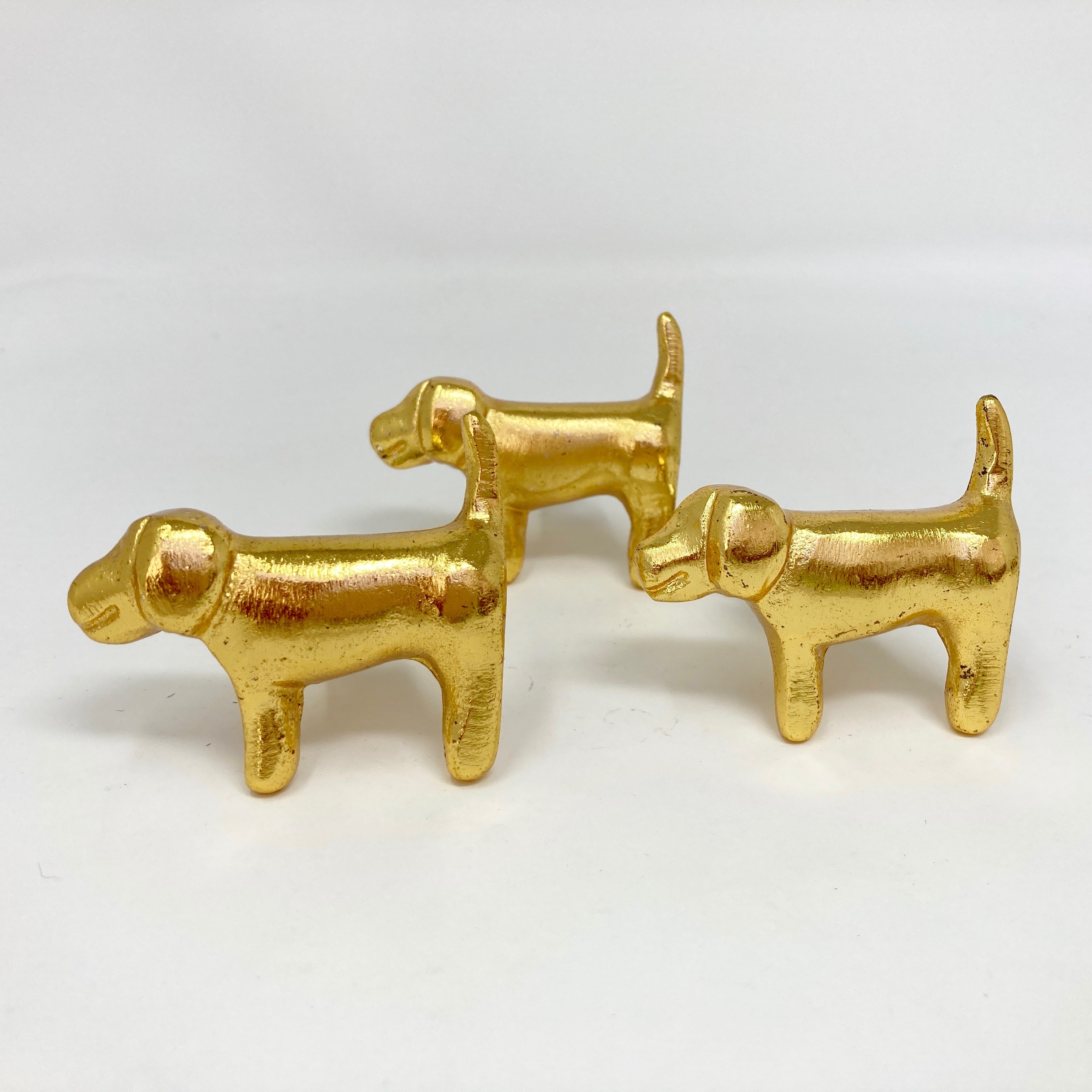 Gold Metal Dog Shaped Knob