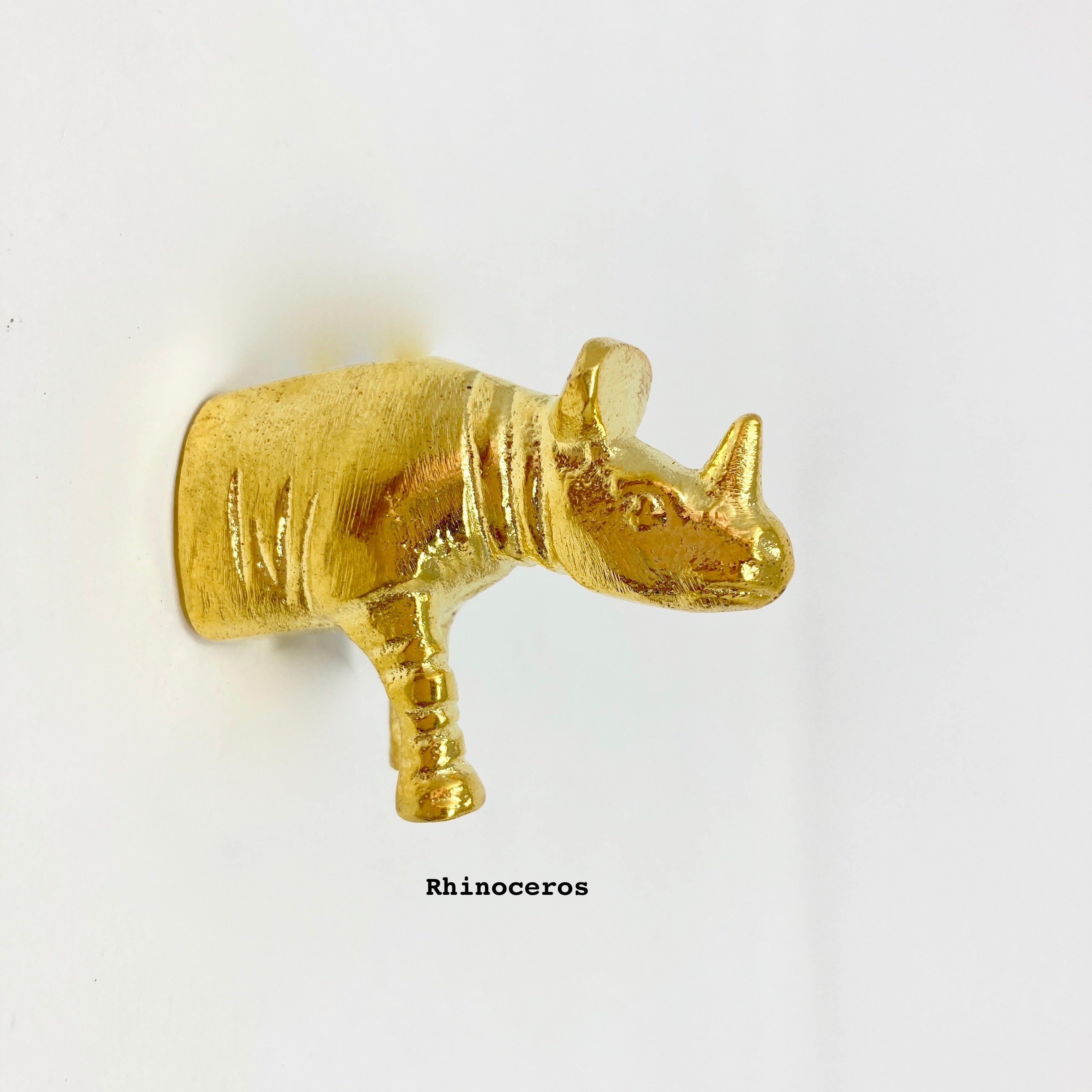 Gold Safari Animal Iron Metal Drawer Knobs Set of 6 or Individual - Dresser Cabinet Chest of Drawers