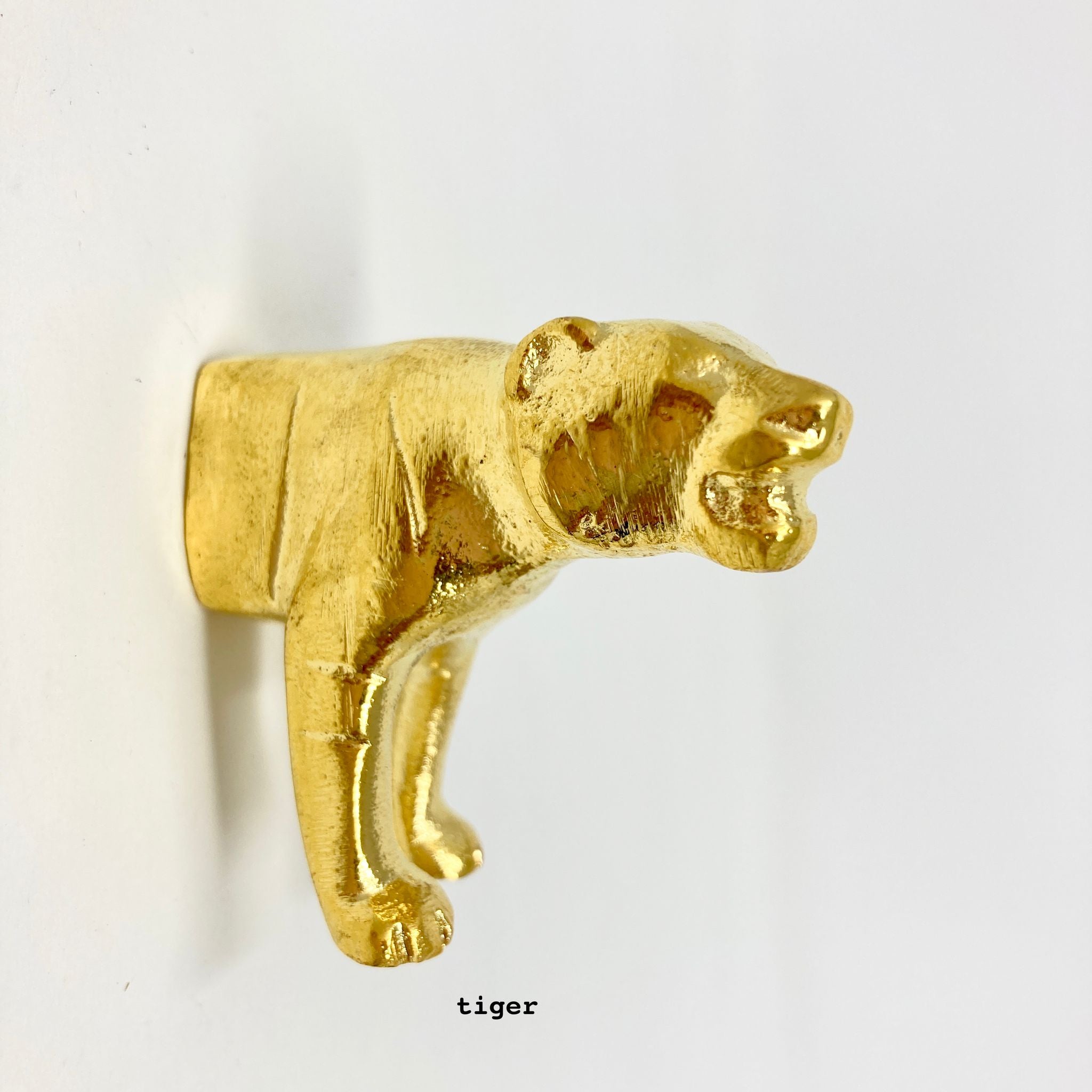 Gold Safari Animal Iron Metal Drawer Knobs Set of 6 or Individual - Dresser Cabinet Chest of Drawers