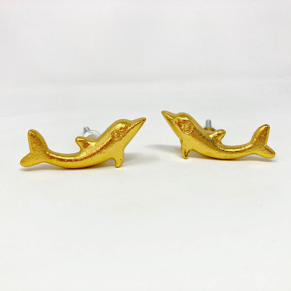 Gold Dolphin Knob