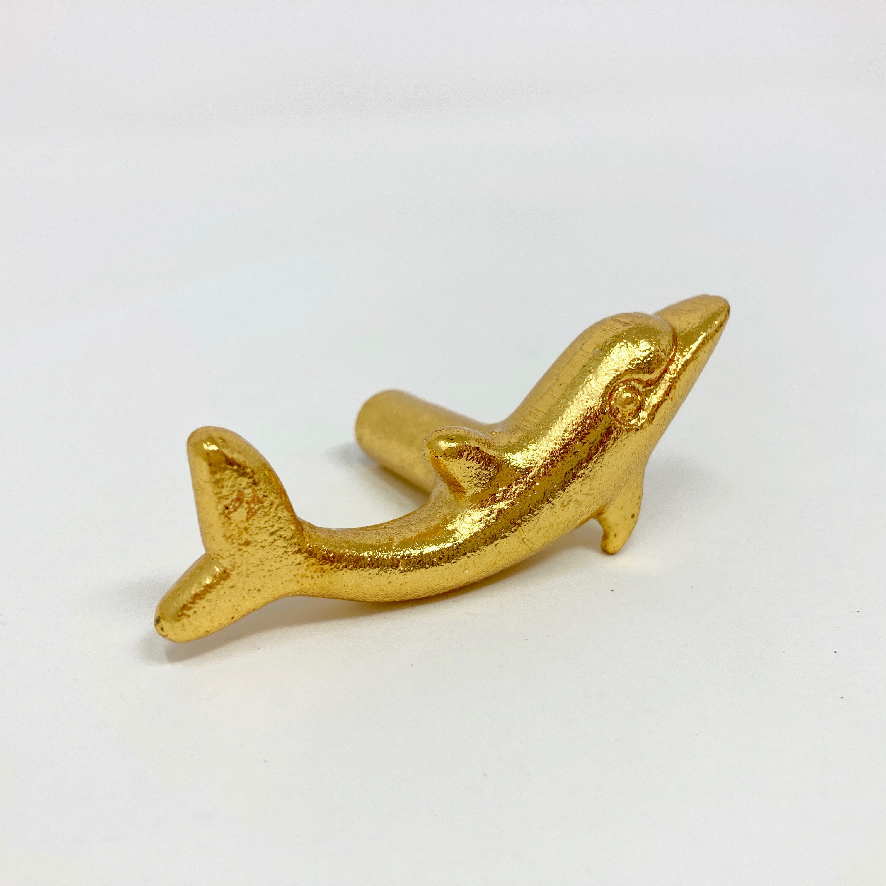 Gold Dolphin Knob