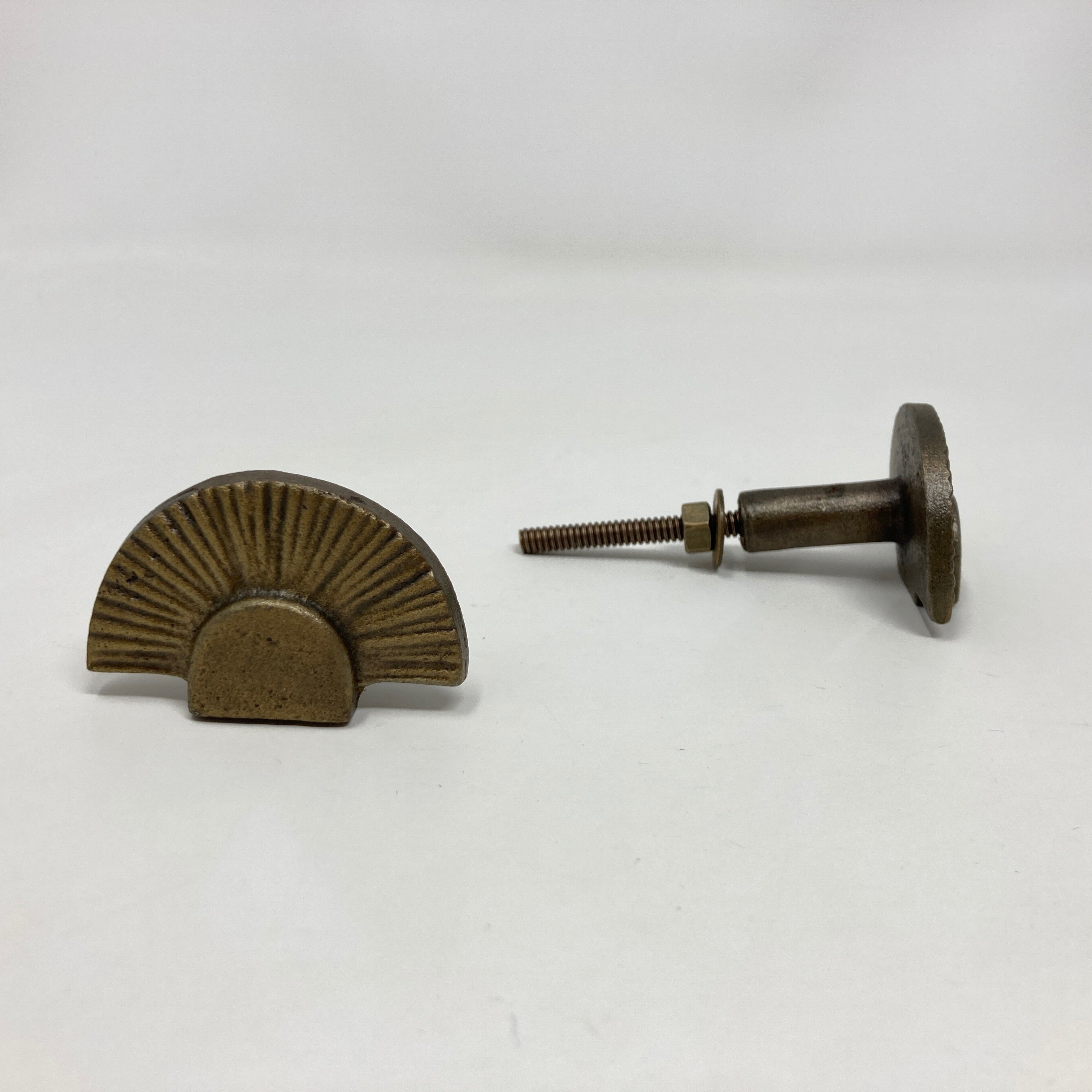 Art Deco Metal Fan Knob