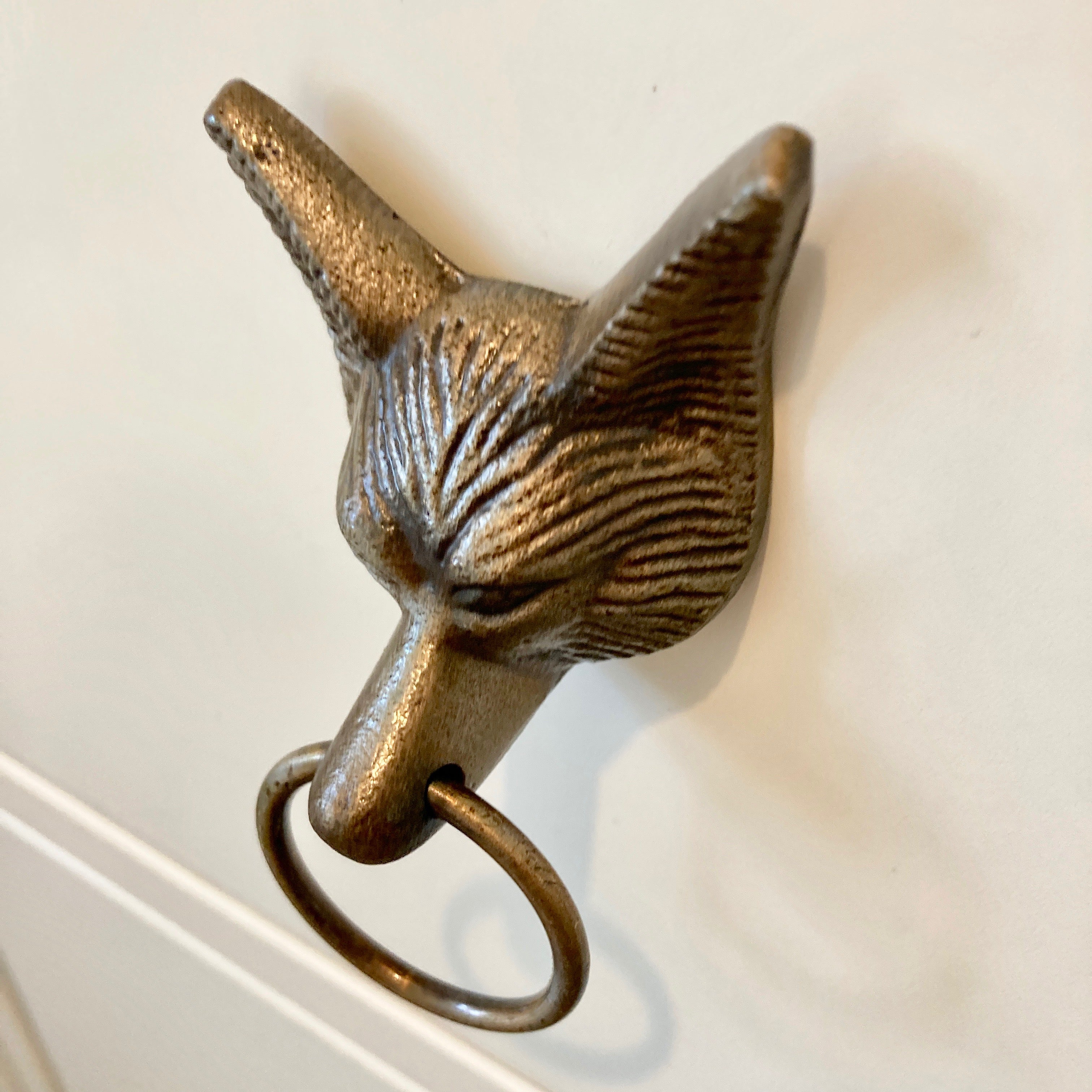 Ring Woodland Antique Brass Animals Stag Hare Fox Owl with Pull Ring Drawers Cupboard Dresser