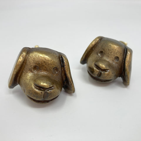 Dog's Head Knob in Antique Bronze Metal Knob